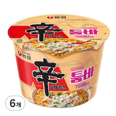 韓国の最新人気ラーメン辛ラーメントゥーンバ カップ麺 113g 6個